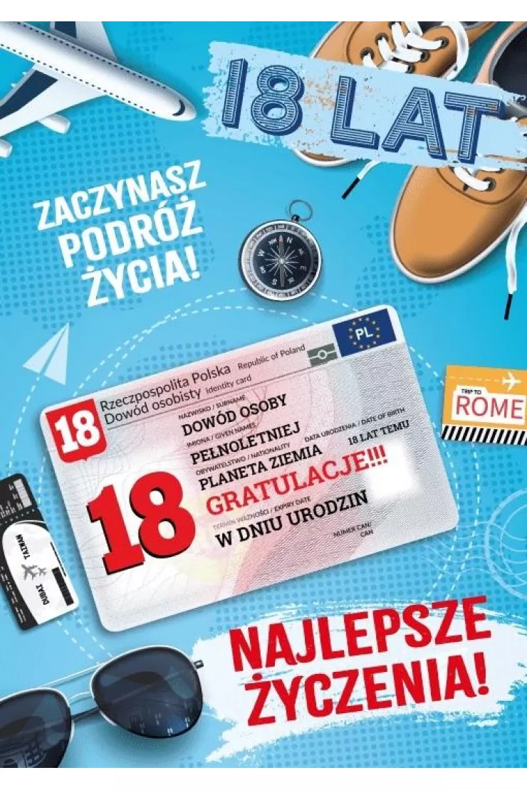 Karnet Urodziny 18
