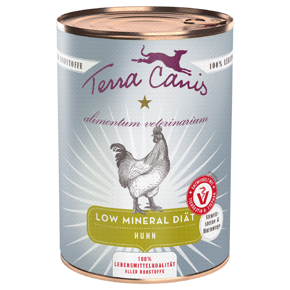 Korzystny pakiet Terra Canis Alimentum Veterinarium Low Mineral Diet, 12 x 400 g - Kurczak
