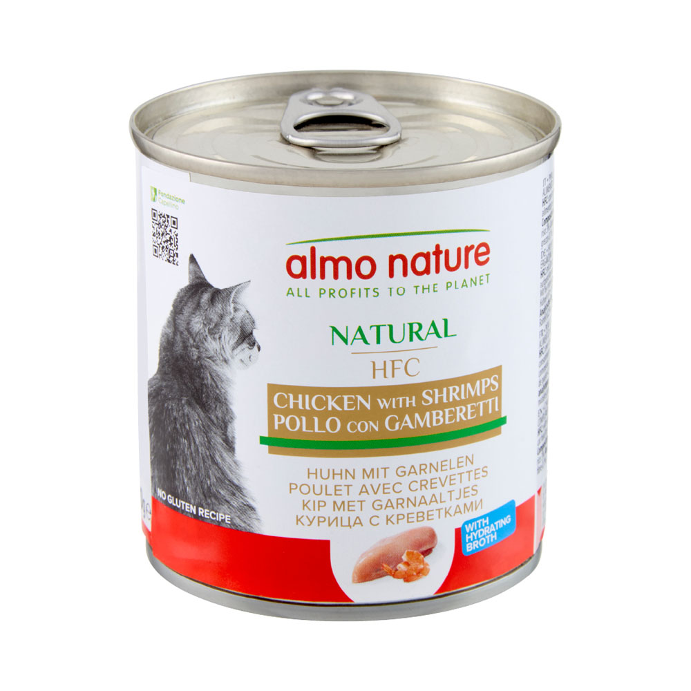 Korzystny pakiet Almo Nature HFC, 12 x 280 g - Kurczak i krewetki