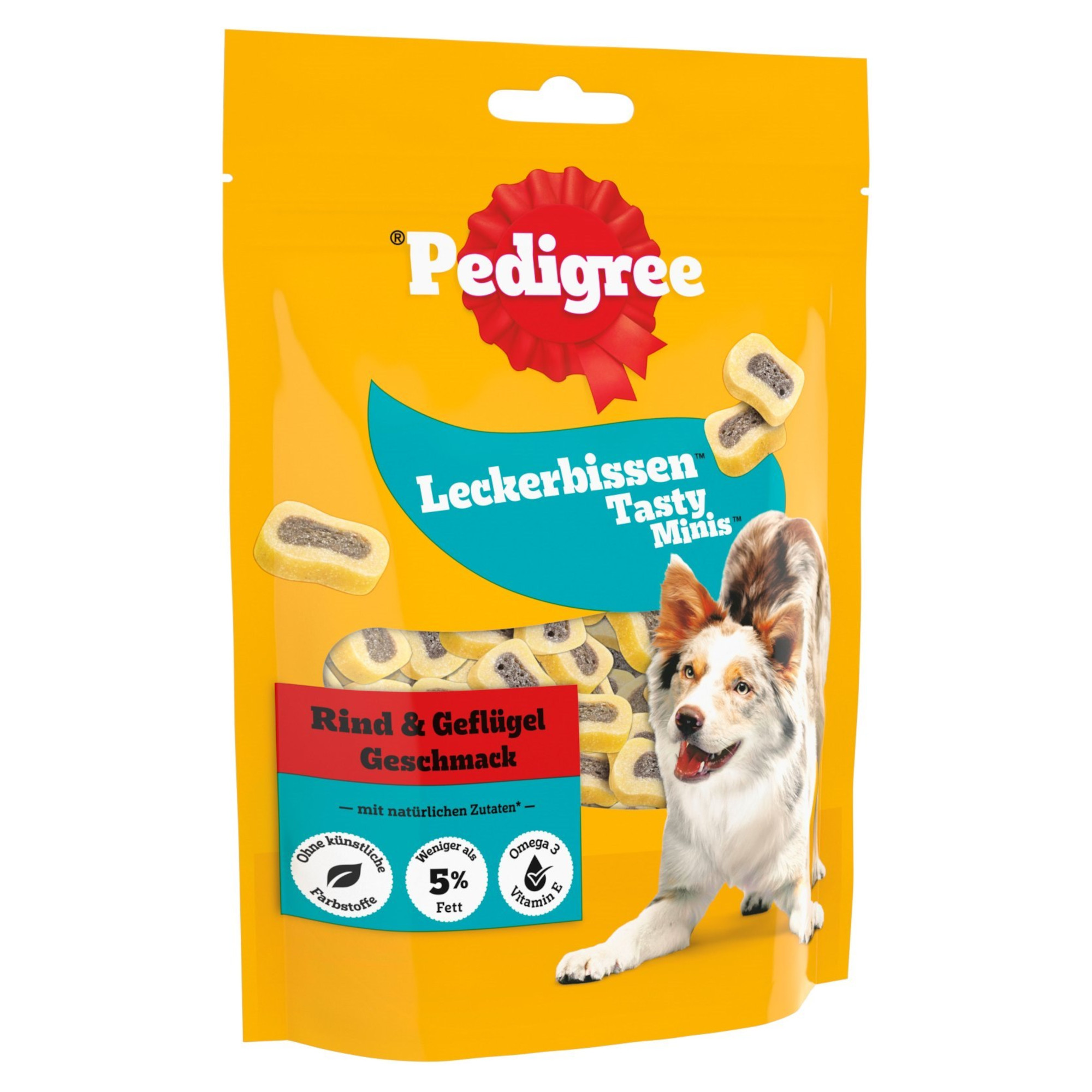 Pedigree Leckerbissen, przysmak dla psa - Wołowina i drób, 6 x 155 g