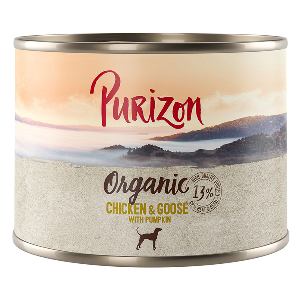 Korzystny pakiet Purizon Organic, 24 x 200 g - Biokurczak i biogęś z biodynią