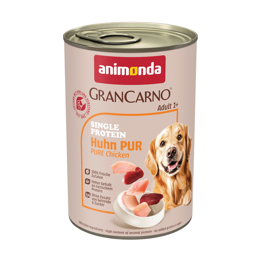 Megapakiet animonda GranCarno Adult Single Protein, 24 x 400 g - Kurczak