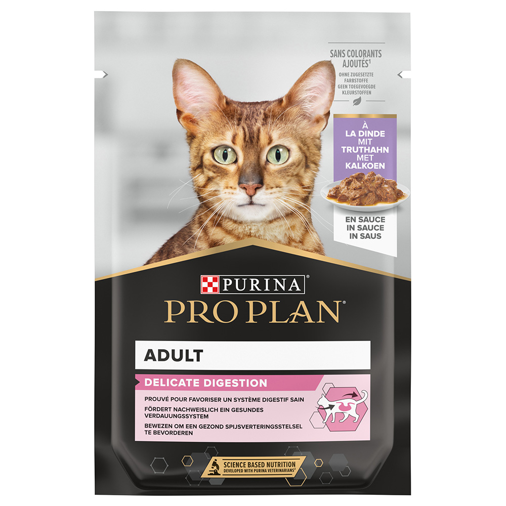 PURINA PRO PLAN Cat Adult Delicate Digestion - Indyk, 12 x 85 g