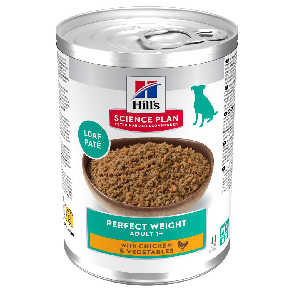 Hill's Science Plan Adult 1+ Perfect Weight z kurczakiem i warzywami - 12 x 363 g