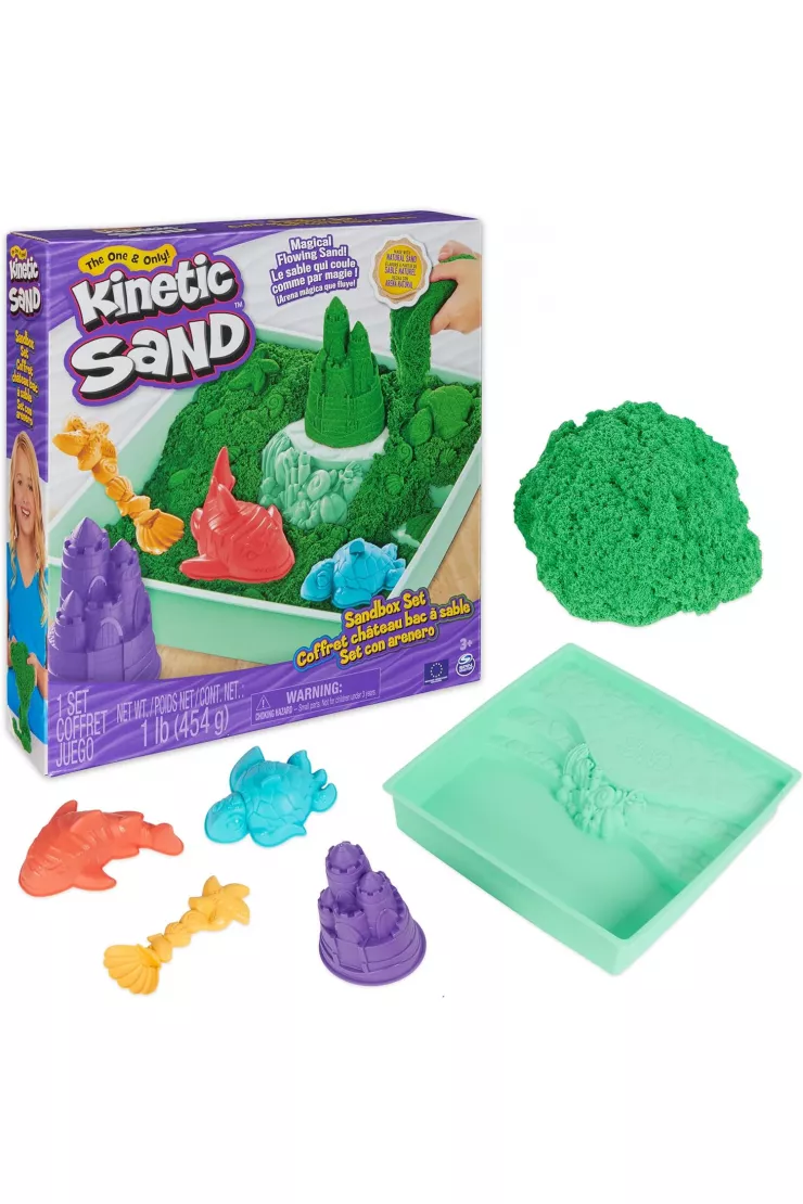 Kinetic Sand - Piasek z foremkami zielony