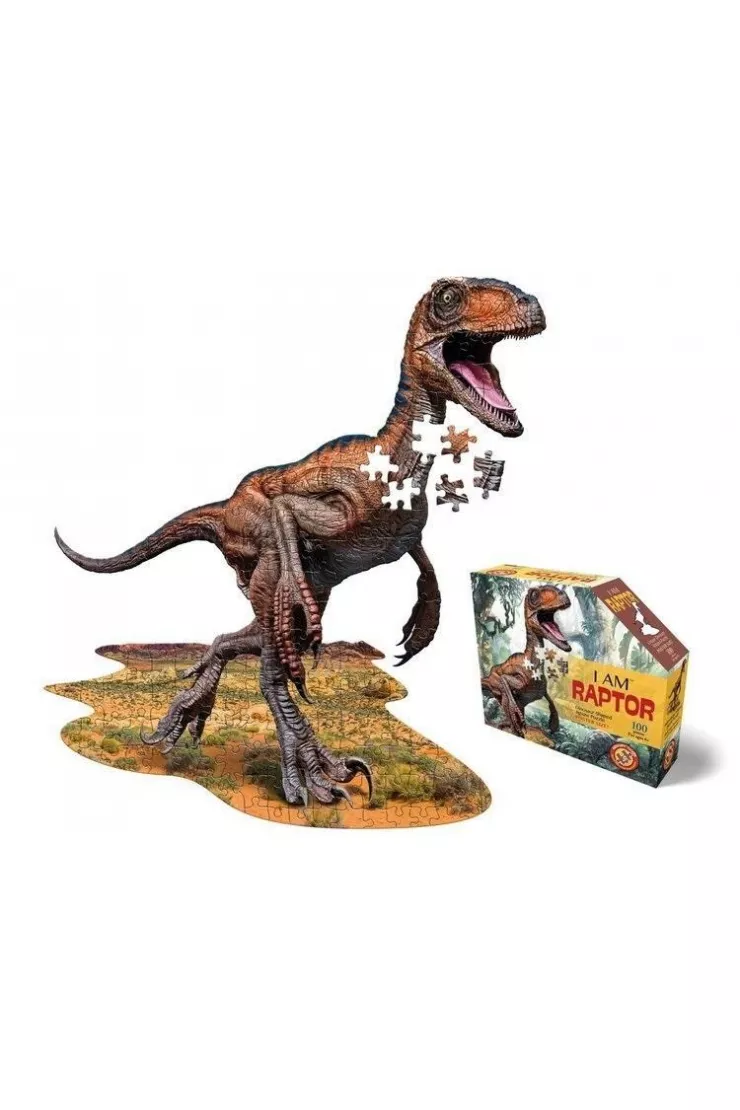 Puzzle konturowe 100 el. I am - Raptor