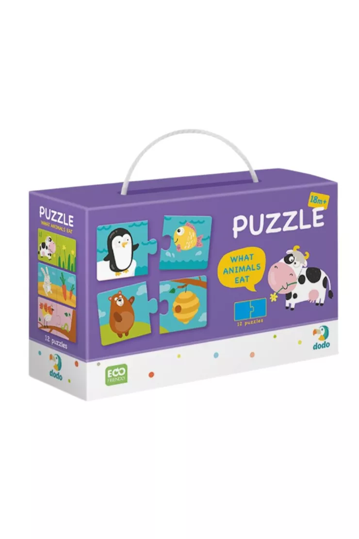 Puzzle Duo Co jedzą zwierzęta
