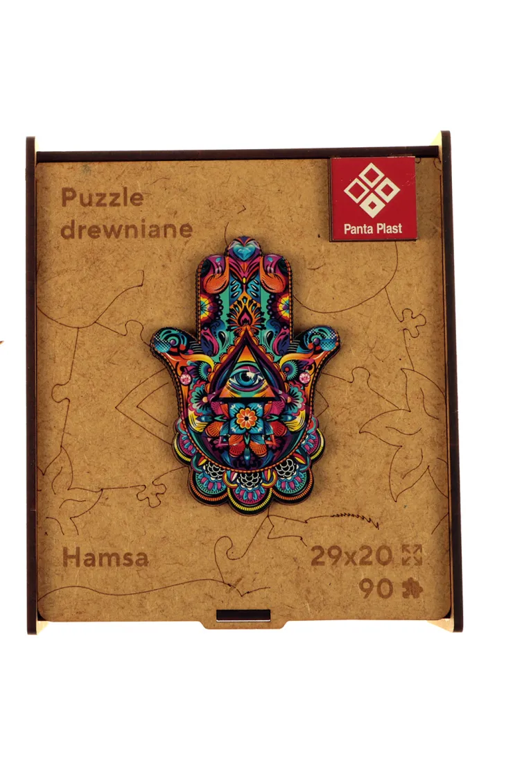 Puzzle 90 drewniane A4 Hamsa