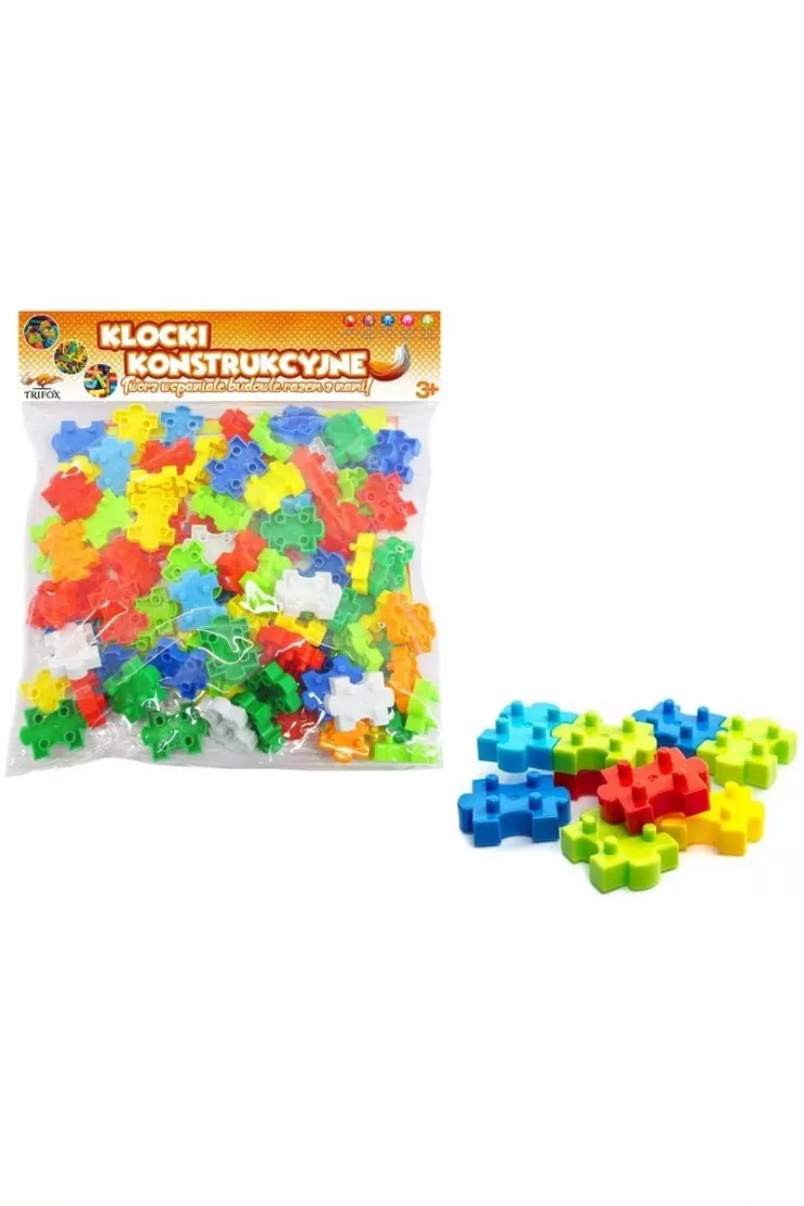 Klocki konstrukcyjne puzzle 130el