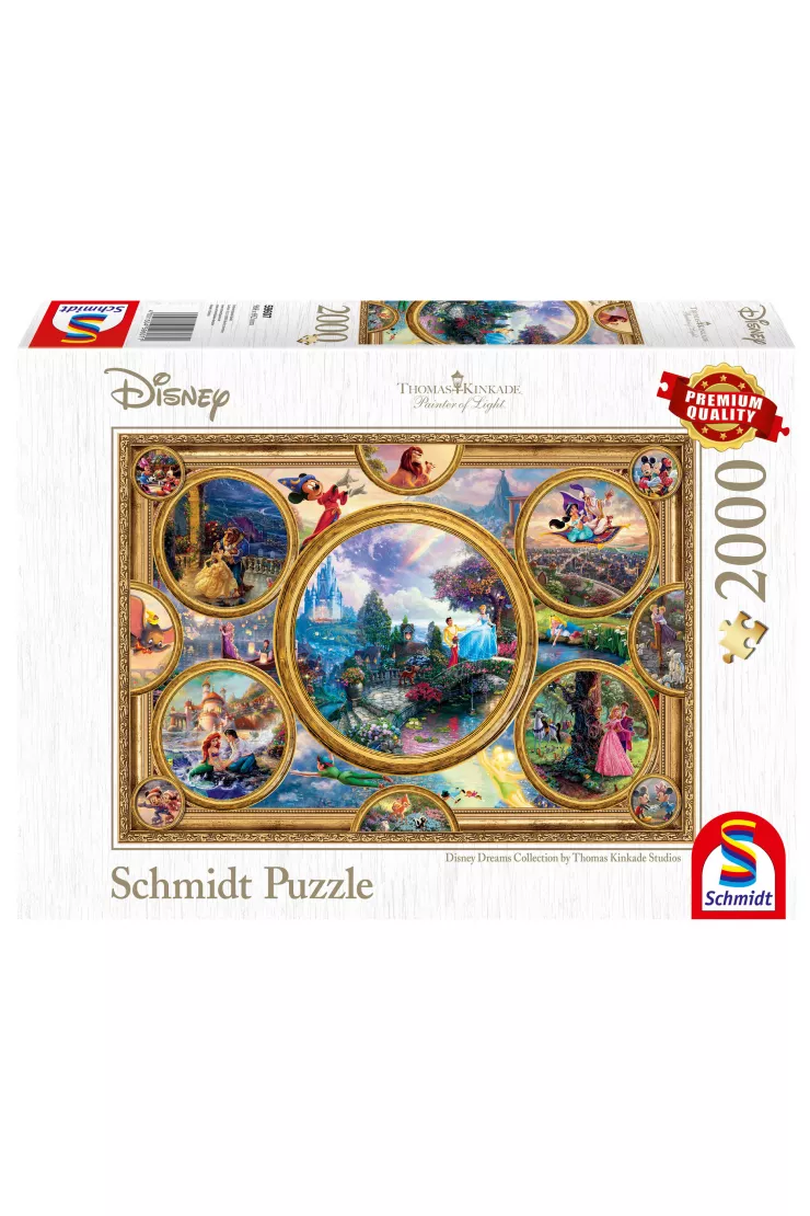 Puzzle PQ 2000 el. Bohaterowie bajek Disneya