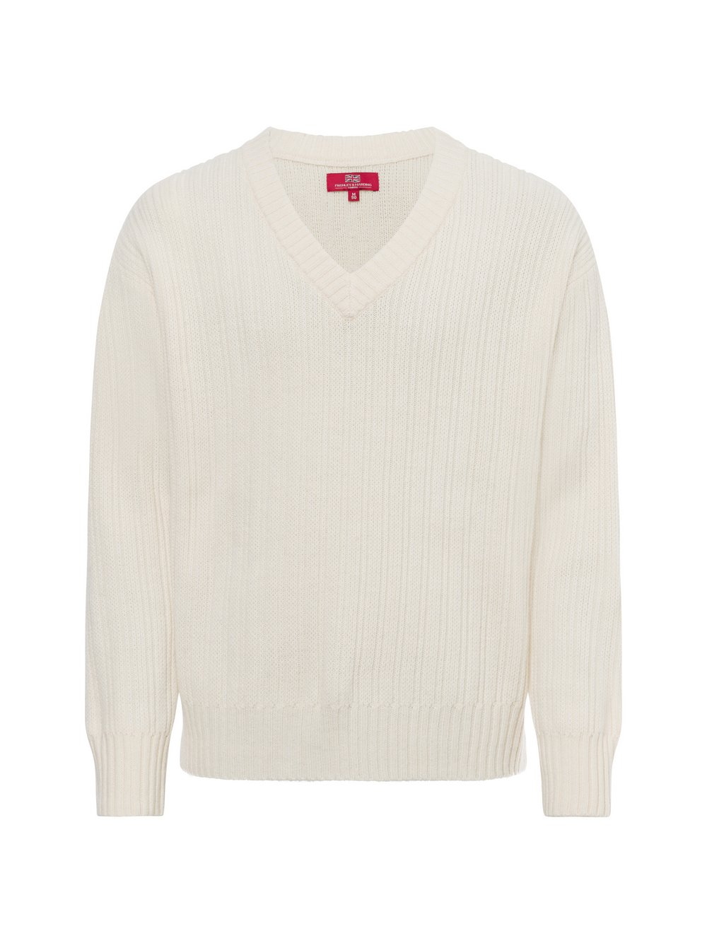 Finshley & Harding London Męski sweter z dzianiny Mężczyźni Bawełna biały, XL