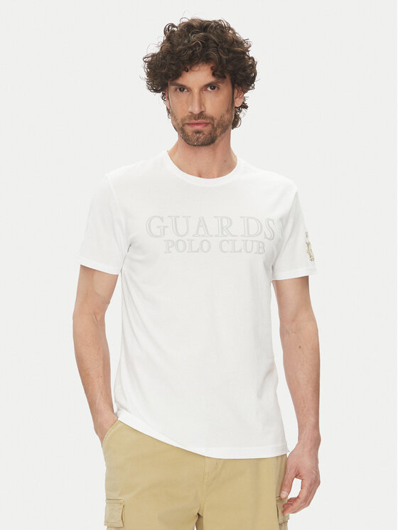 La Martina T-Shirt Anselm MARG31 JS206 Biały Regular Fit