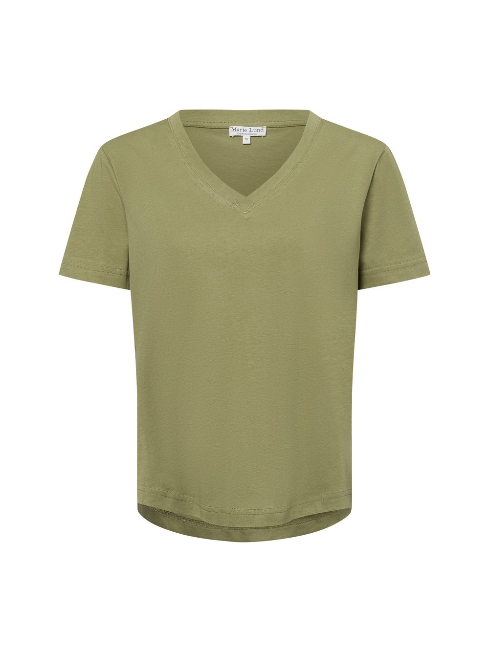 Marie Lund T-shirt damski Kobiety Bawełna zielony jednolity, XS