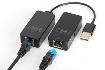 Digitus Przedłużacz/Extender USB 2.0 po skrętce Cat.5e/6 UTP, do 50m