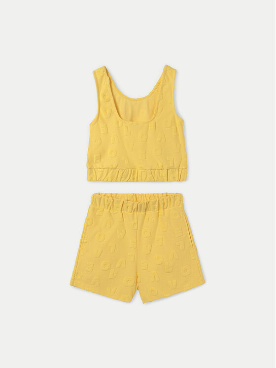 Mayoral Komplet top i spodenki 6278 Żółty Regular Fit