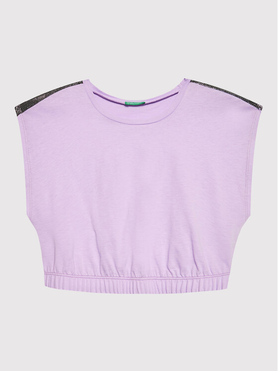 United Colors Of Benetton T-Shirt 3I1XC102T Fioletowy Regular Fit