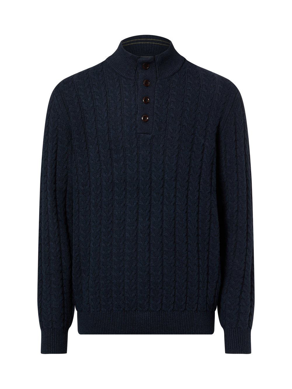 Fynch-Hatton Sweter z zawartością wełny Mężczyźni Bawełna czarny, XL