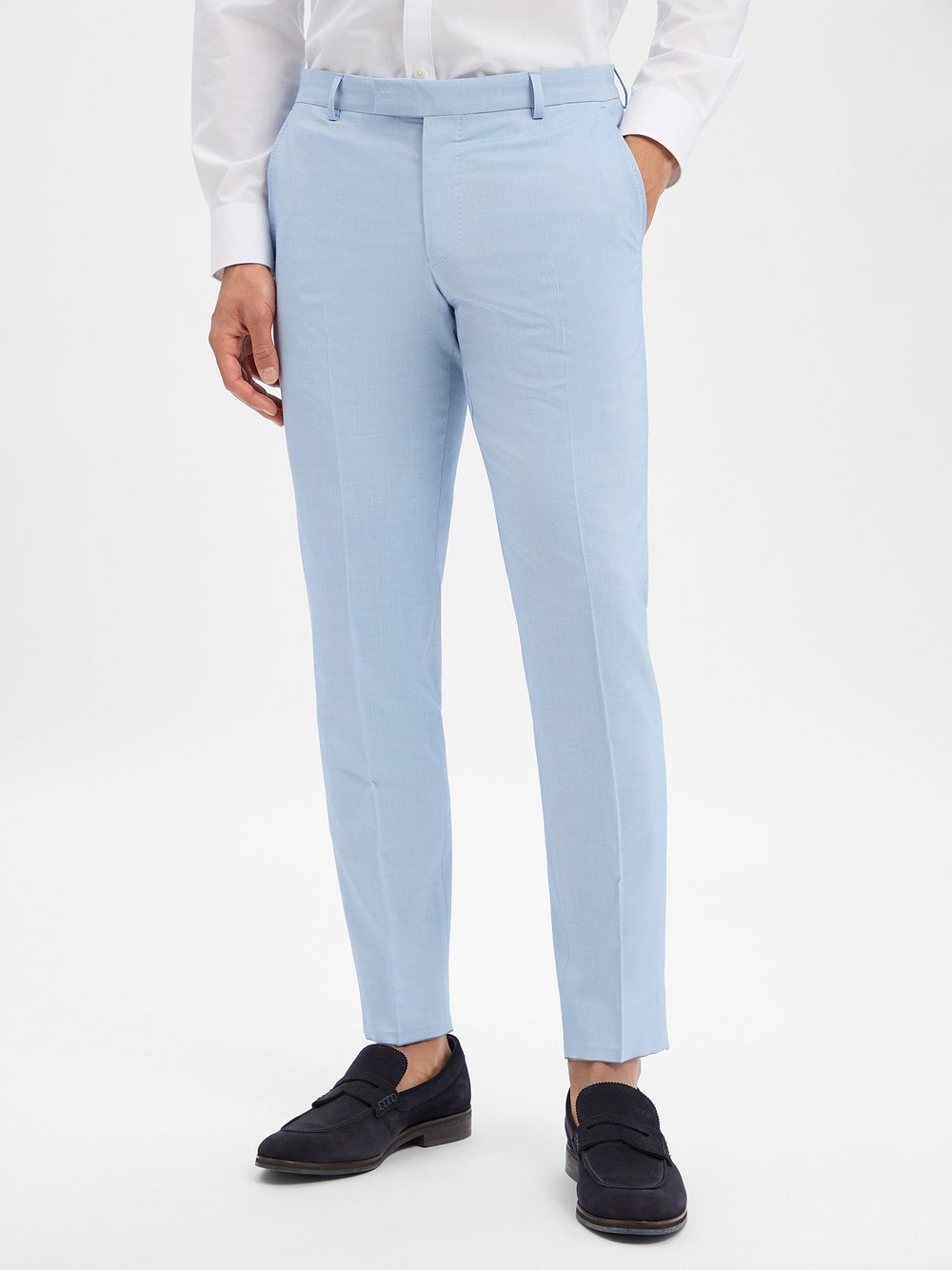 JOOP! Spodnie z zawartością wełny - Blayr Mężczyźni Slim Fit wiskoza niebieski, 102