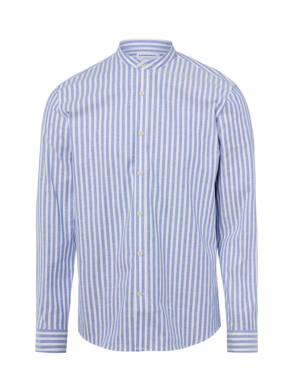 Lindbergh Męska koszula casual Mężczyźni Comfort Fit Bawełna niebieski|biały, M