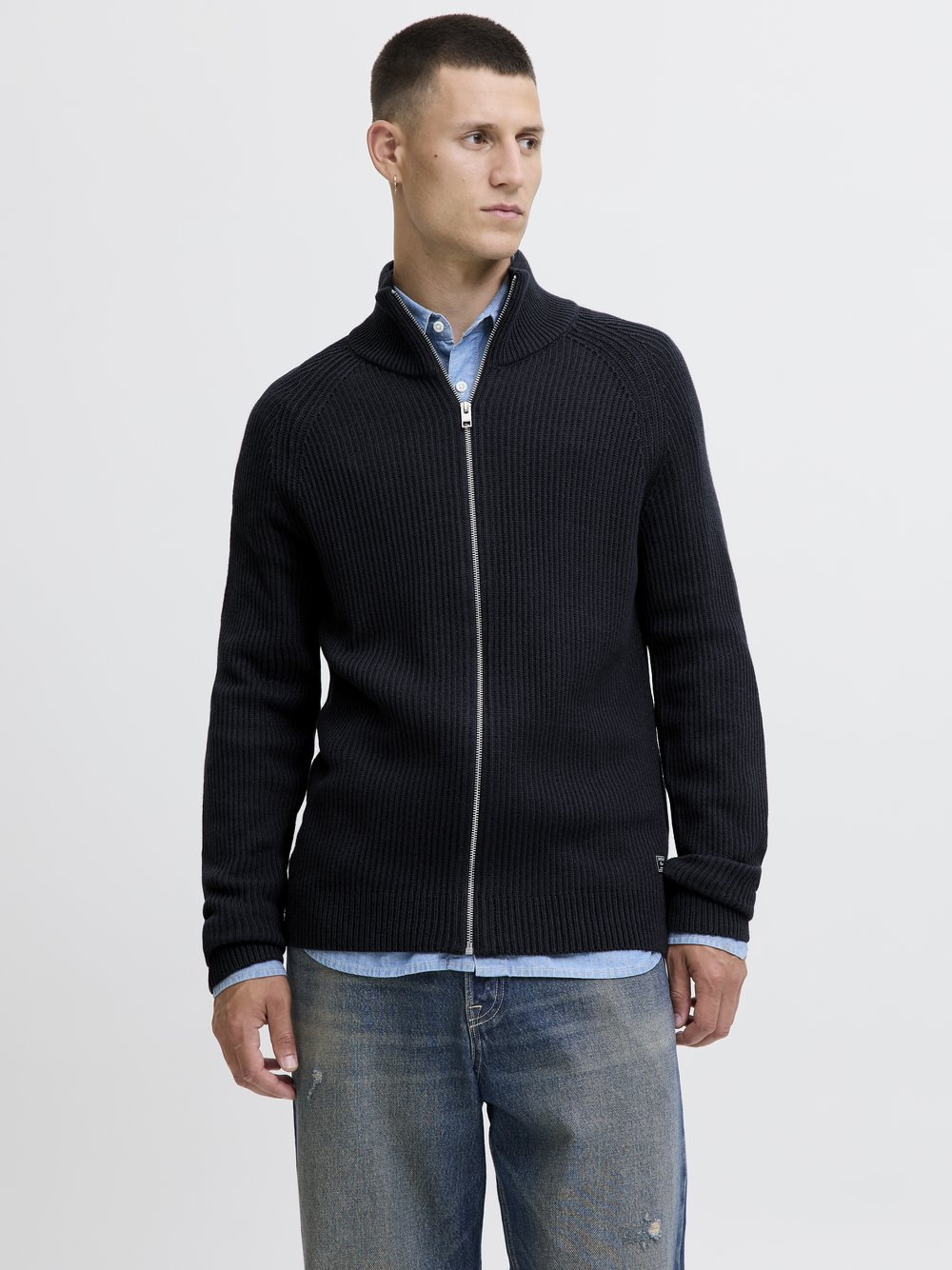 Jack & Jones Kardigan - JJPannel Mężczyźni Sztuczne włókno niebieski, S