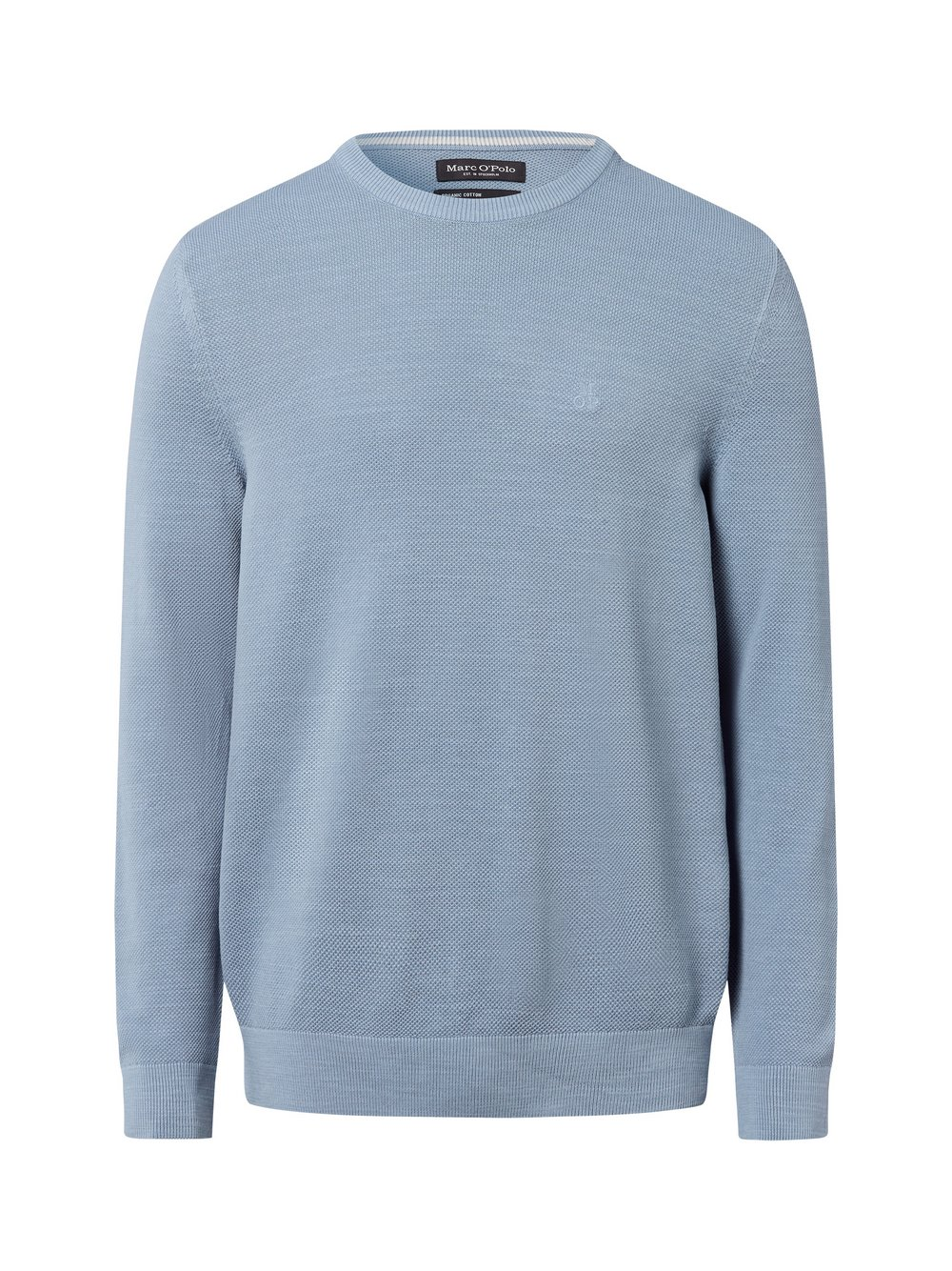 Marc O'Polo Męski sweter z dzianiny Mężczyźni Bawełna niebieski, XL