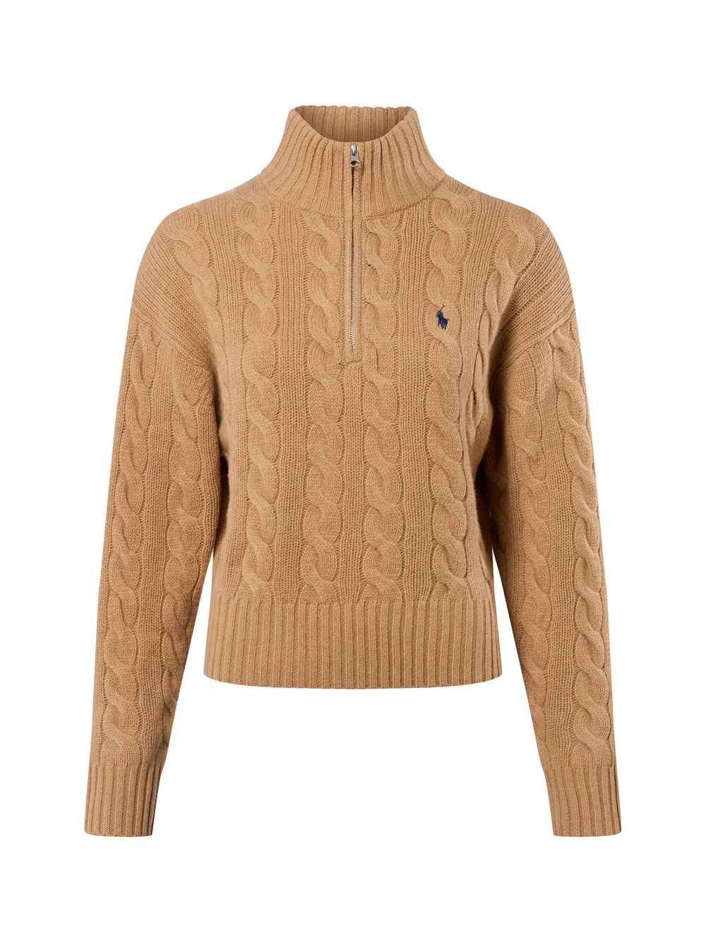 Polo Ralph Lauren Damski sweter z dzianiny z zawartością kaszmiru Kobiety Wełna brązowy, S