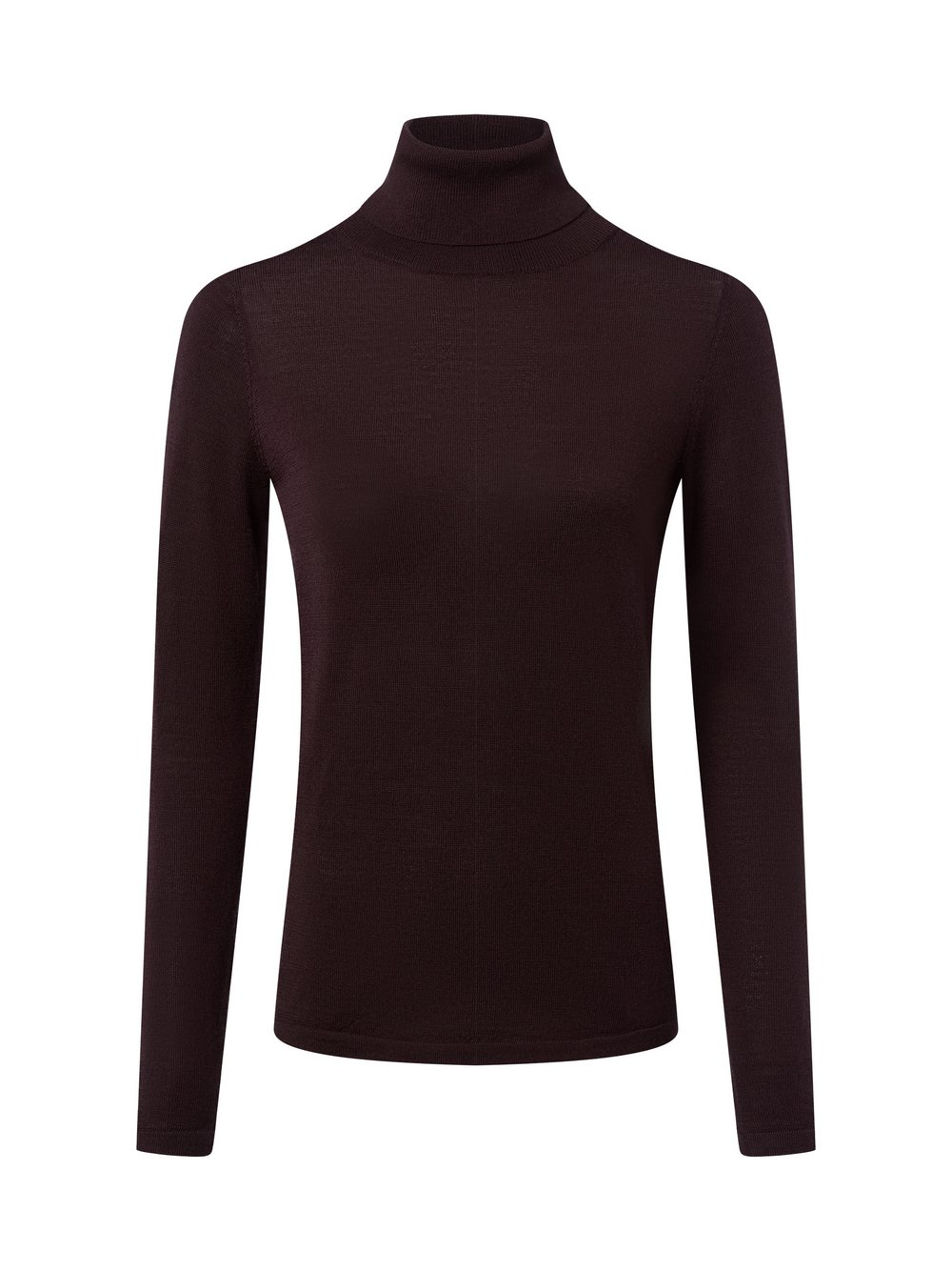 brookshire Damski sweter z golfem wykonany z wełny merynosów Kobiety drobna dzianina brązowy, M