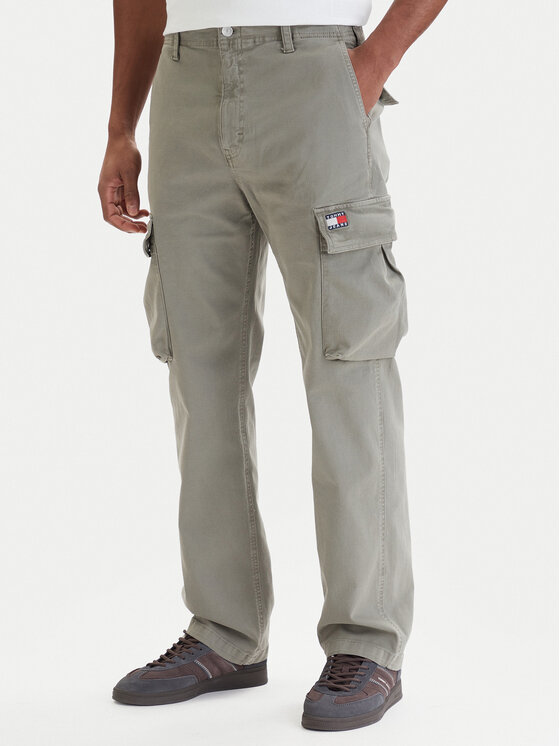 Tommy Jeans Spodnie cargo Otis DM0DM22403 Zielony Regular Fit