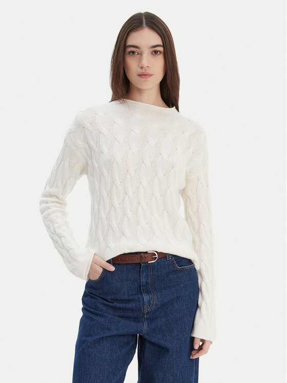 United Colors Of Benetton Sweter 1335D2467 Biały Regular Fit