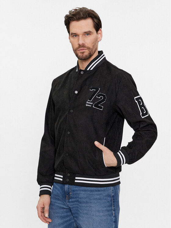 Brave Soul Kurtka bomber MJK-BROXTON Czarny Regular Fit miniaturka