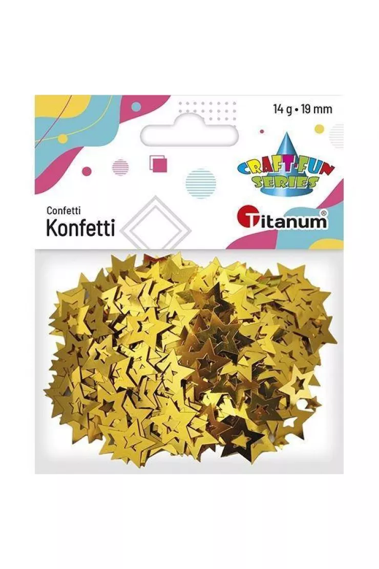 Konfetti Gwiazdki złote 14g