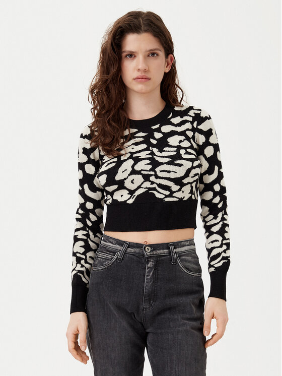 ONLY Sweter Lima 15339828 Czarny Cropped Fit