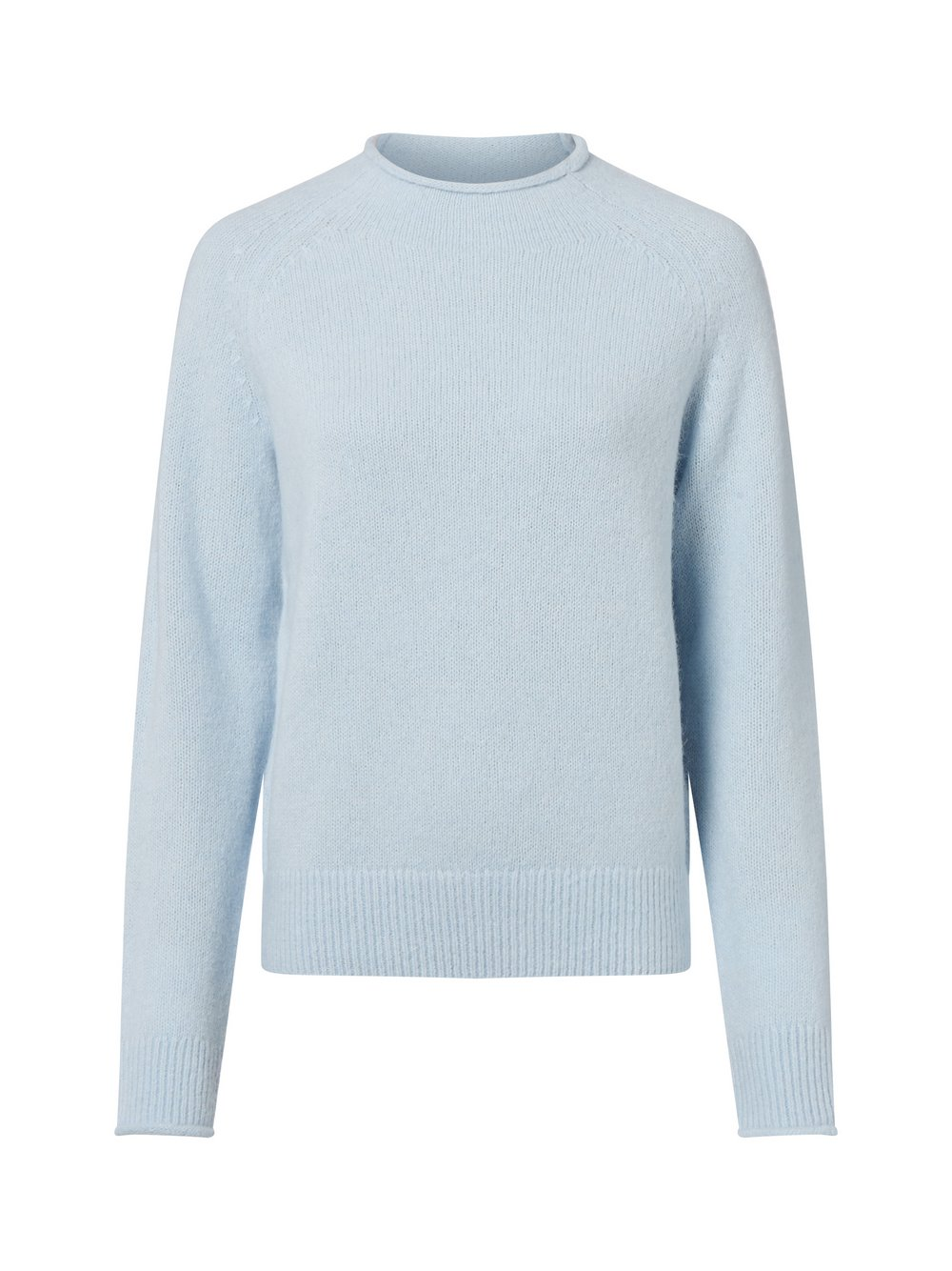 BOSS Orange Damski sweter z dzianiny z wełną i alpaką - Fesperanasy Kobiety niebieski, L