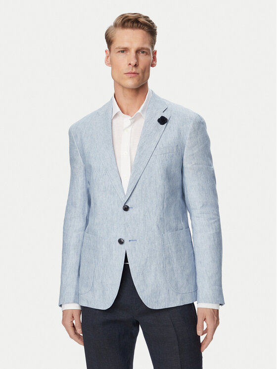 JOOP! Marynarka Hoverest 30102592 Niebieski jasny Slim Fit miniaturka