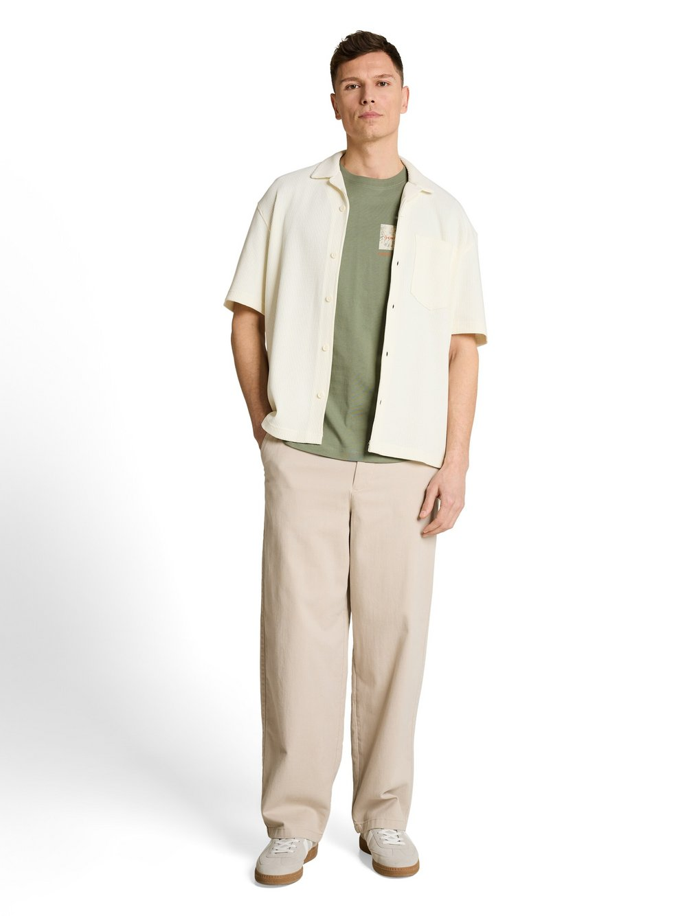 Tom Tailor Denim Koszulka męska Mężczyźni Bawełna (100%) zielony, XL
