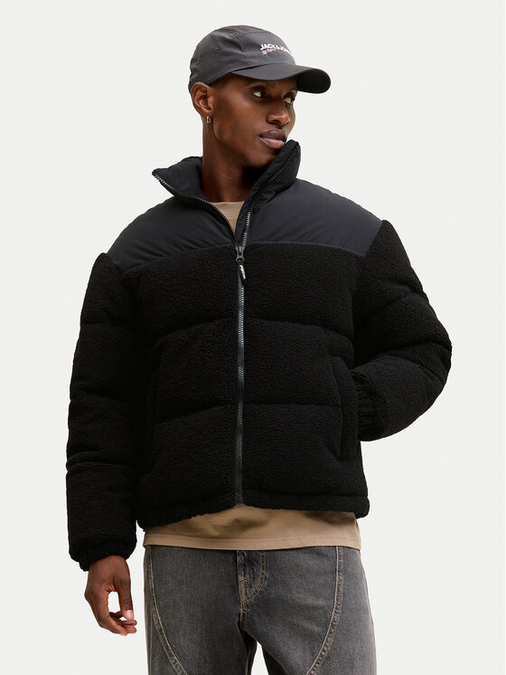 Jack & Jones Kurtka zimowa Flare Teddy 12286050 Czarny Regular Fit