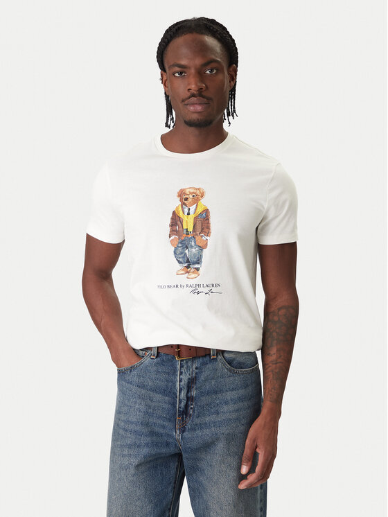Polo Ralph Lauren T-Shirt 710P07346001 Biały Regular Fit