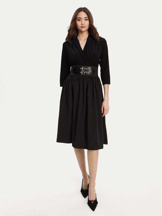 Joseph Ribkoff Sukienka koktajlowa 253185 Czarny Regular Fit