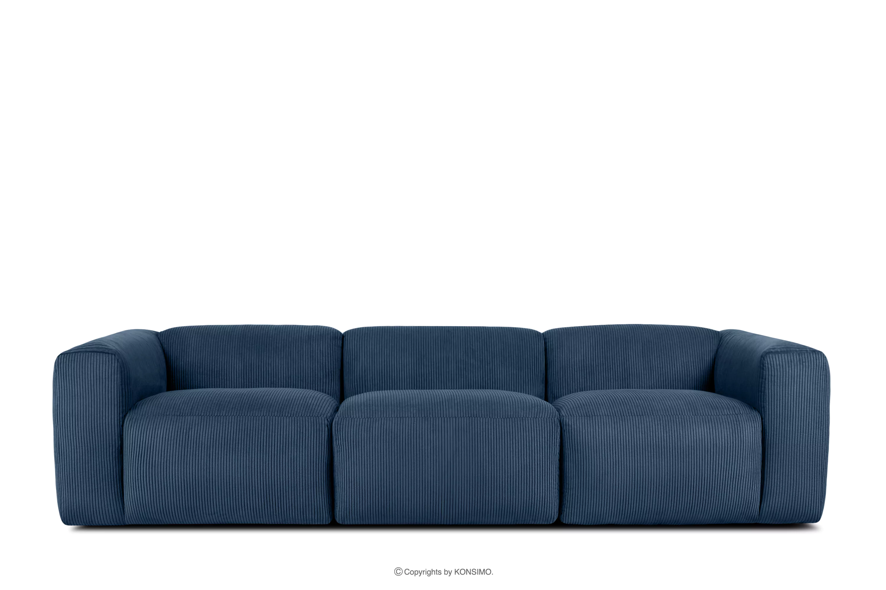 Sofa 3 modułowa w tkaninie sztruks granatowa BUFFO