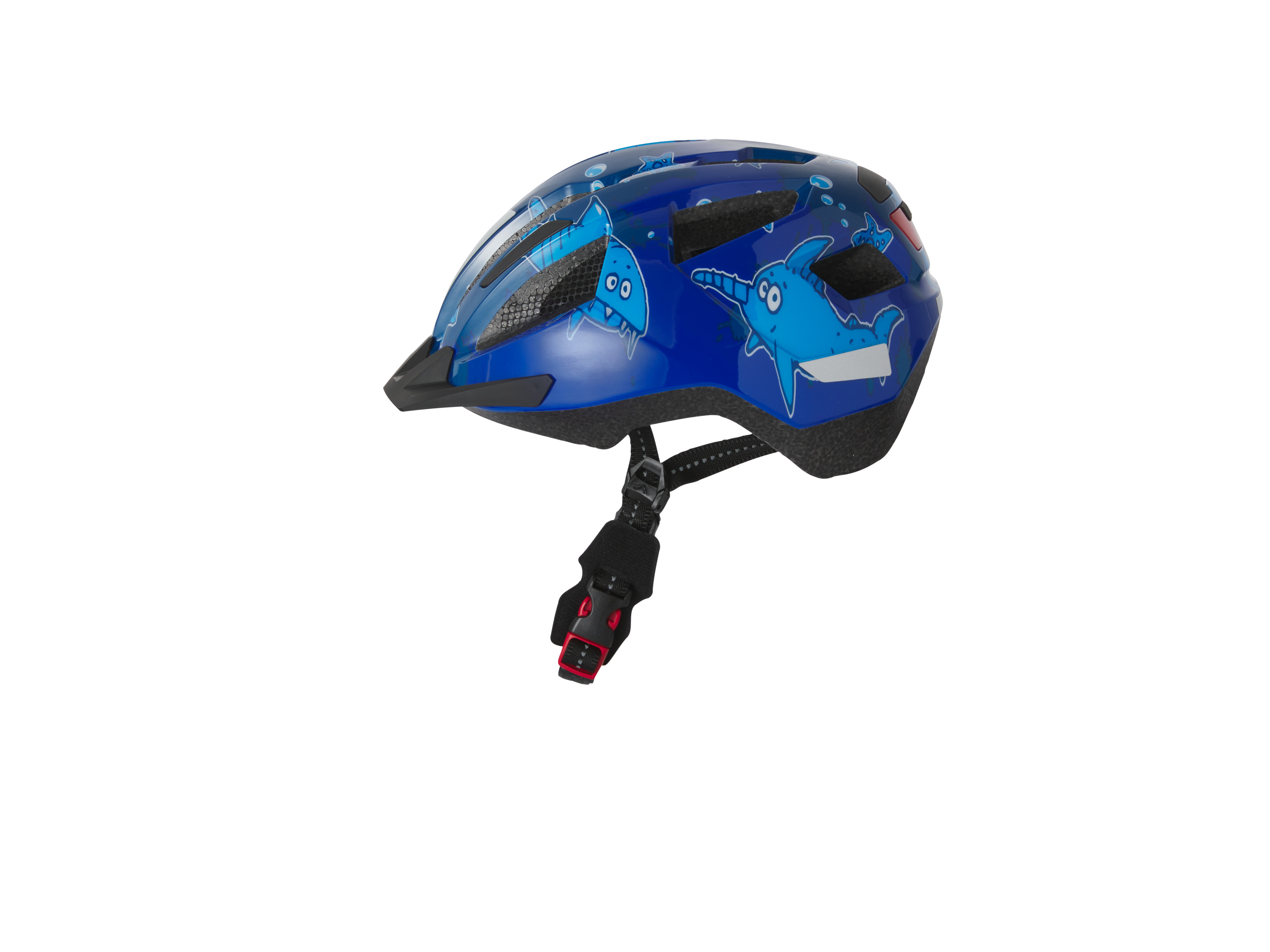 CRIVIT Kask rowerowy dziecięcy, z lampką tylną (Rozmiar XS, rekin) miniaturka