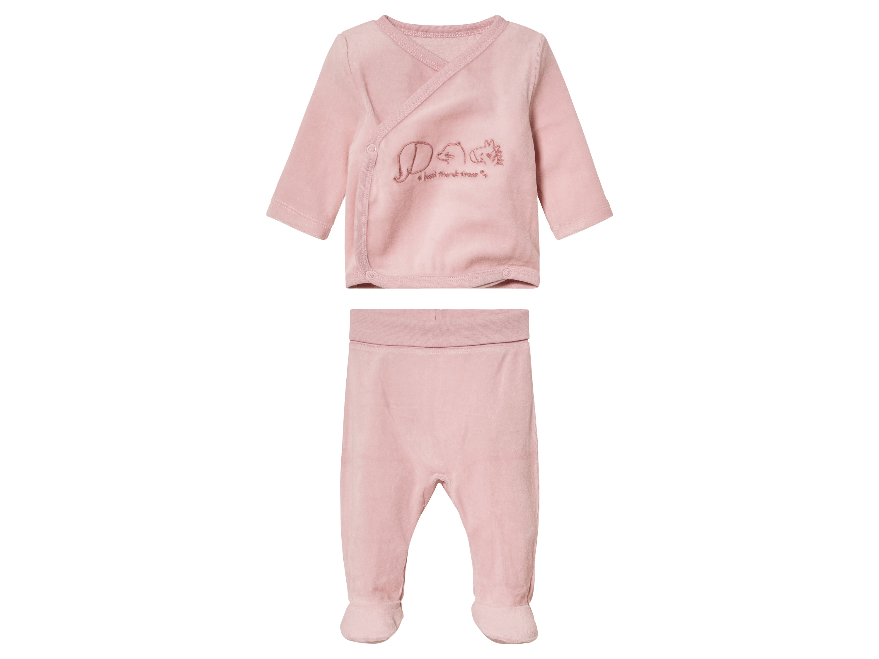 lupilu® Komplet, Baby Nicki, 2-częściowy, z bio-bawełny  (Różowy, 62/68)