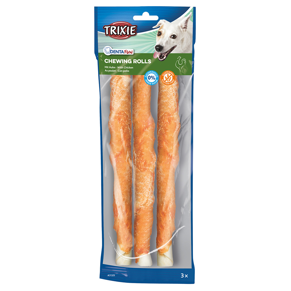 Trixie Denta Fun Rolls z kurczakiem - 6 szt., ok. 28 cm