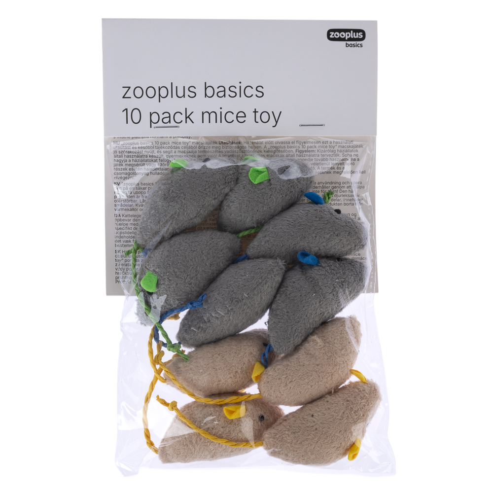 zooplus Basics zestaw zabawek dla kota, myszki - Pakiet 10 szt.