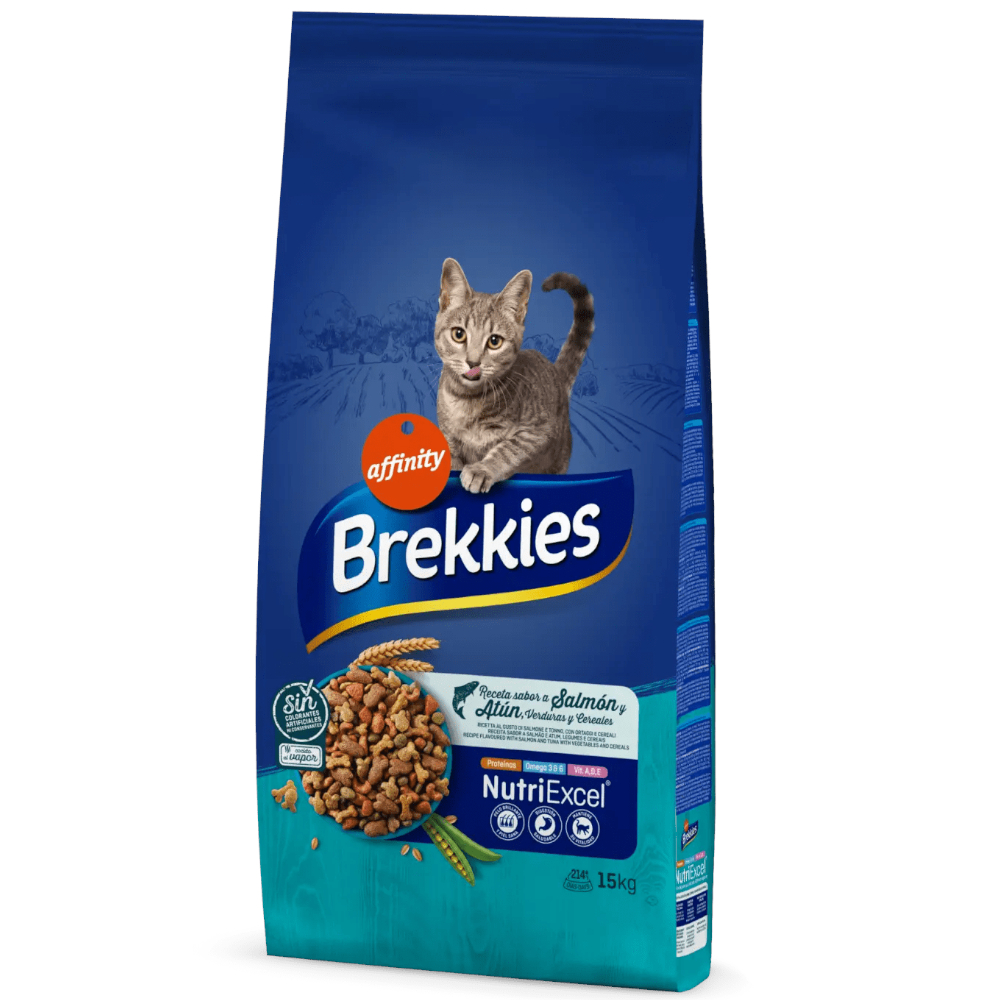 12 + 3 kg gratis! Brekkies, karma sucha, 15 kg - Ryba