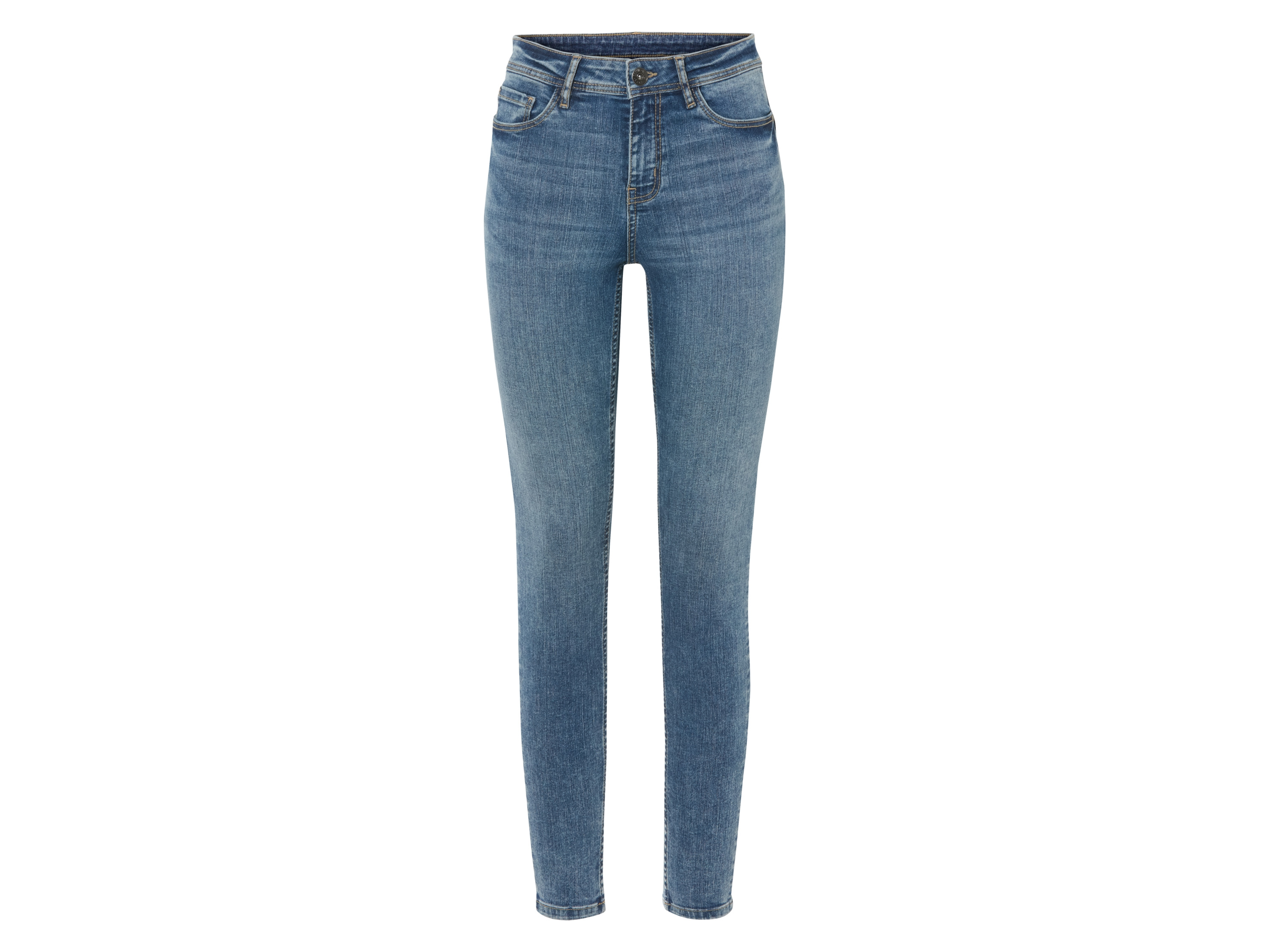 esmara® Jeansy damskie super skinny fit, push-up (Niebieski, 36)