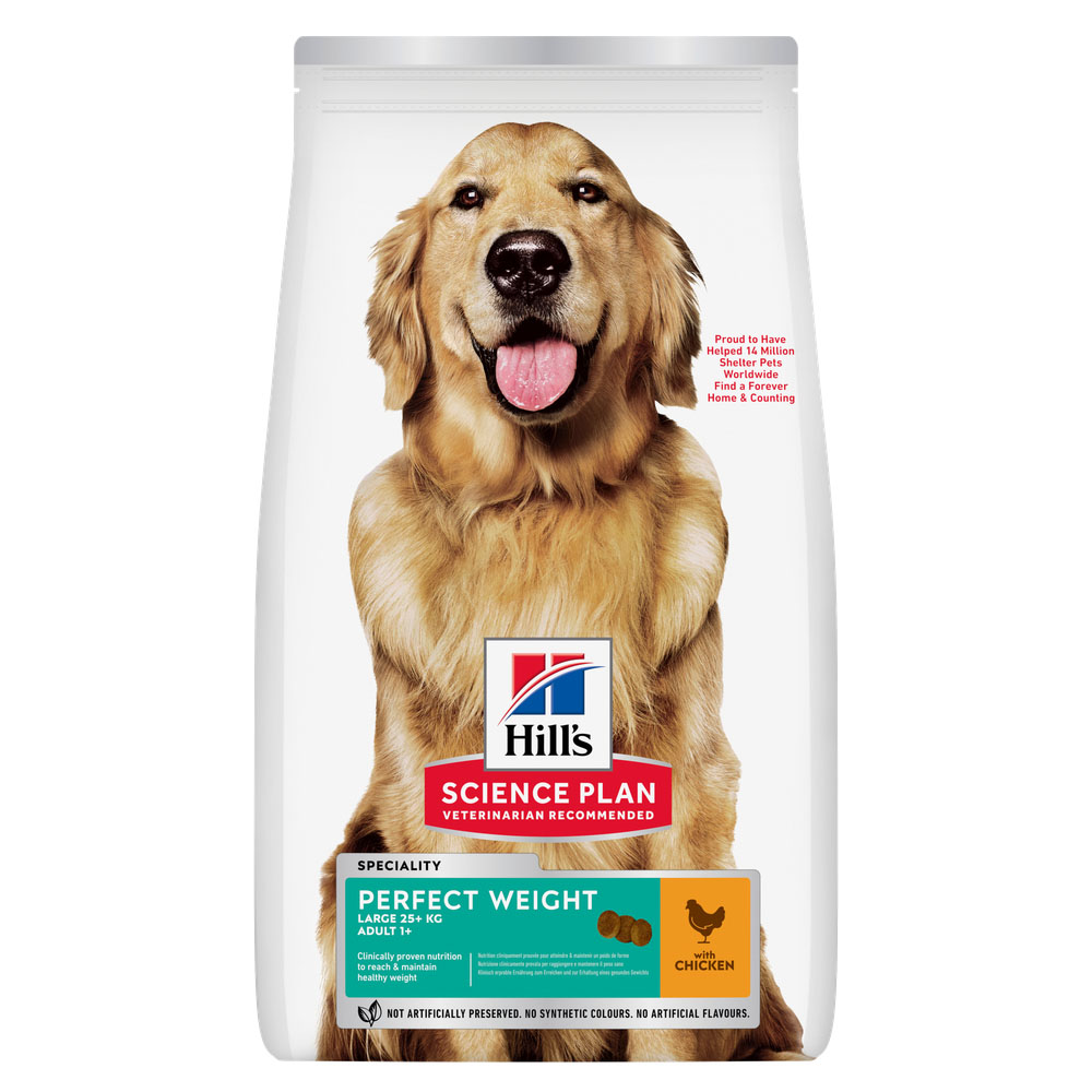 Dwupak Hill's - Adult 1+ Perfect Weight Large, kurczak, 2 x 12 kg
