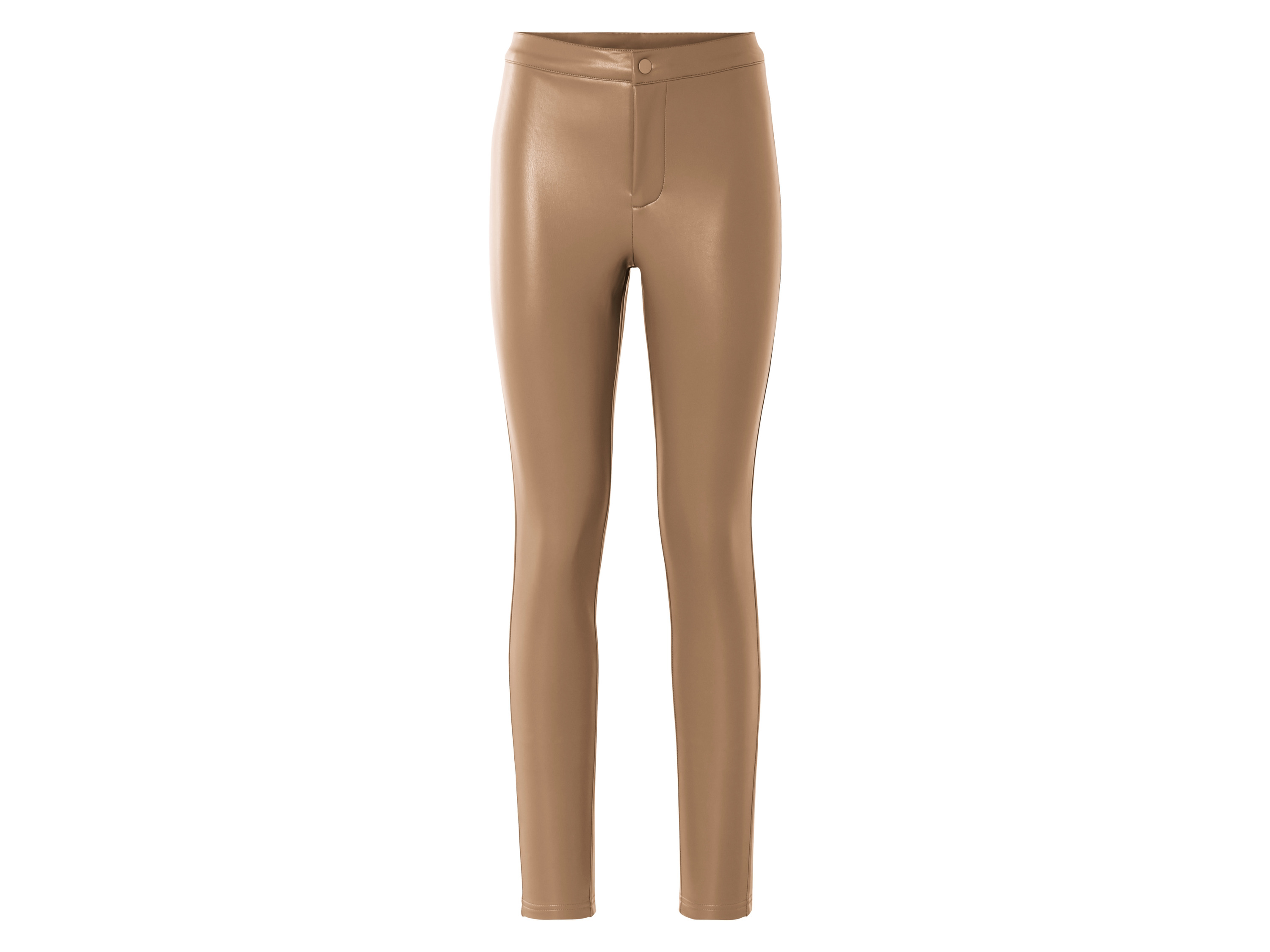 esmara® Legginsy damskie o wyglądzie skóry (Beżowy, 40)