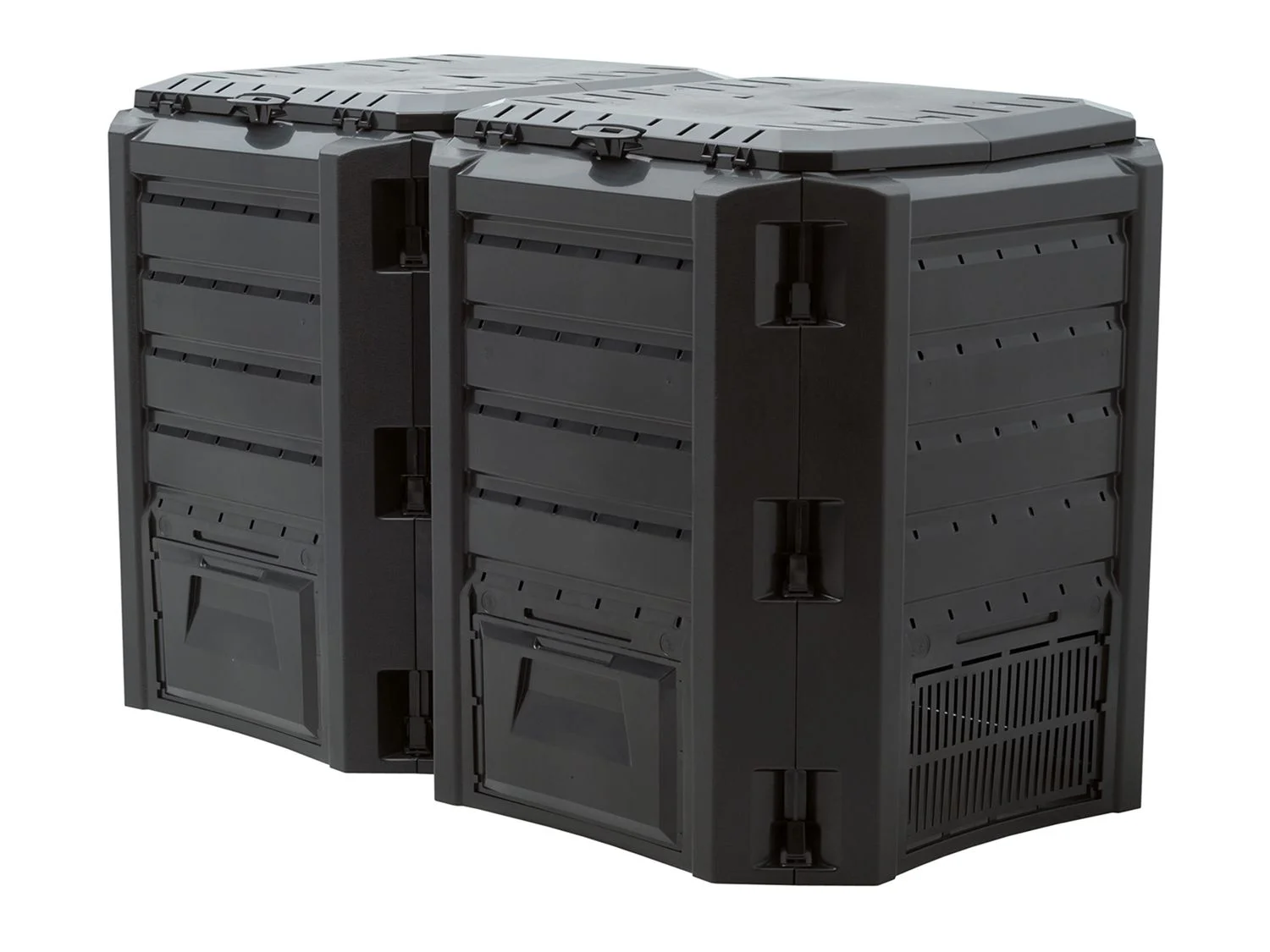 Prosperplast Podwójny kompostownik "Module Compogreen", 800 l, z klapą