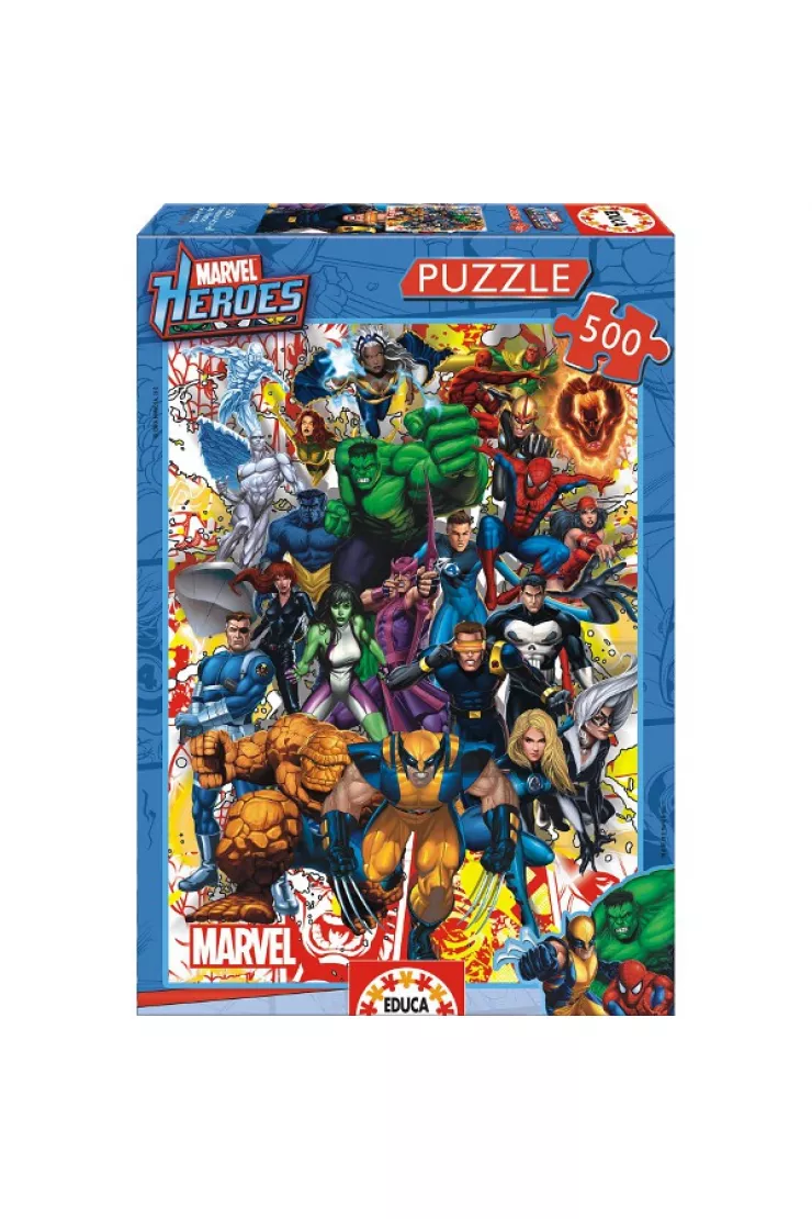 Puzzle 500 el. Superbohaterowie Marvela