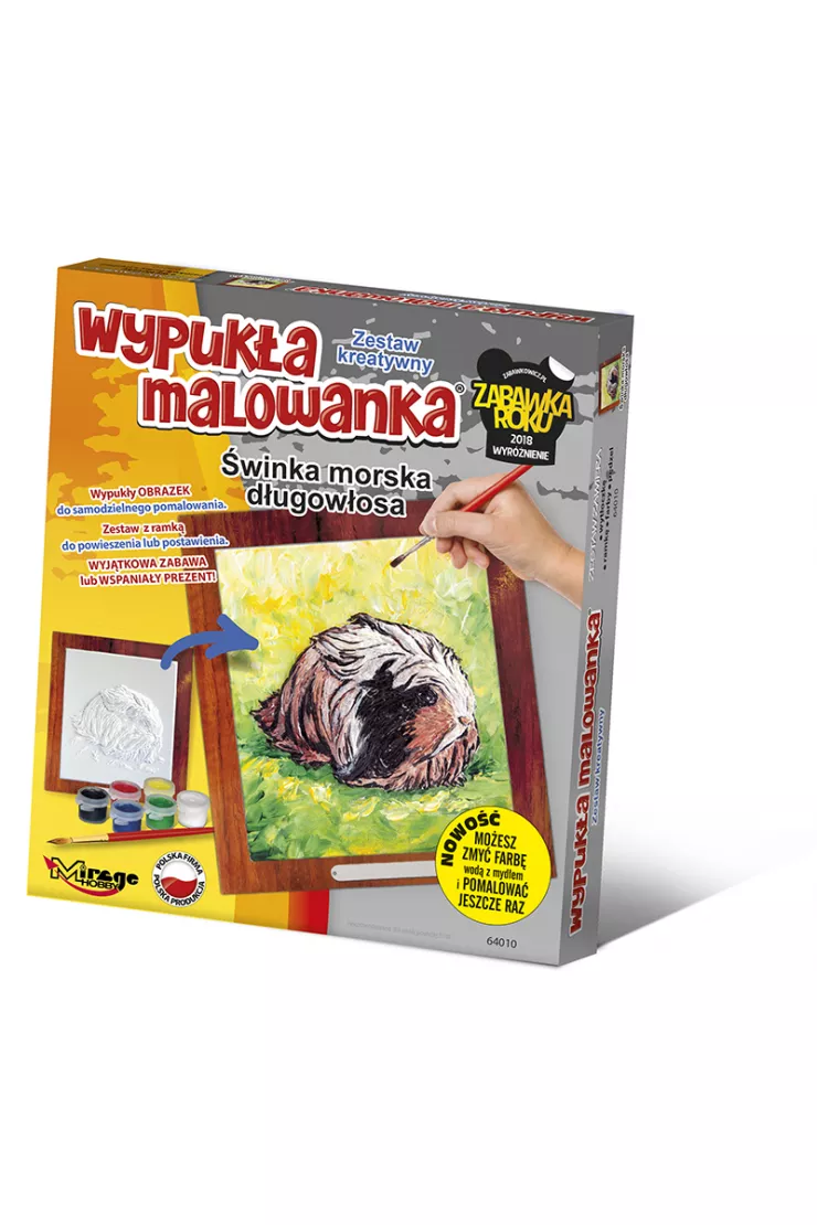 Wypukła malowanka Futrzak - Świnka mor długowłosa